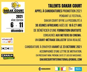 Dakar Court 2021 : le festival international des courts métrages à Dakar